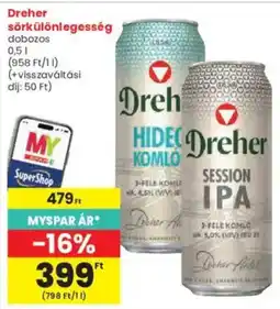 Interspar Dreher sörkülönlegesség ajánlat