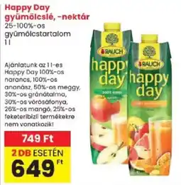 Spar Rauch happy day gyümölcslé-nektár ajánlat