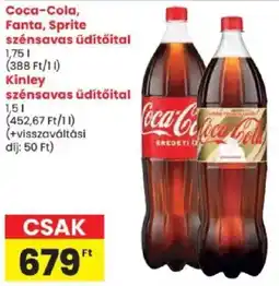 Spar Coca-Cola, Fanta, Sprite szénsavas üdítőital ajánlat