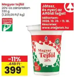 Spar Magyar Tejföl ajánlat