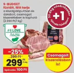 Spar S-Budget füstölt, főtt tarja ajánlat