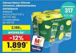 Spar Gösser natur zitrone ajánlat