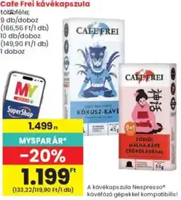 Interspar Cafe Frei kávékapszula ajánlat