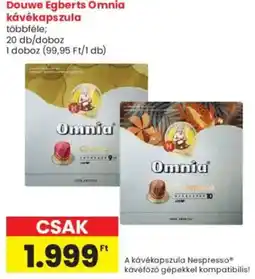 Interspar Douwe Egberts Omnia kávékapszula ajánlat