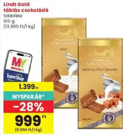 Interspar Lindt Gold táblás csokoládé ajánlat