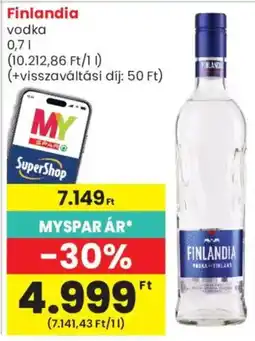 Spar Market Finlandia vodka ajánlat