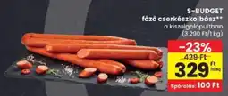 Spar S-Budget főző cserkészkolbász ajánlat