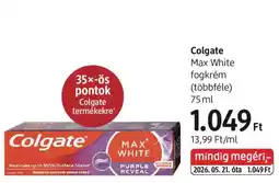 DM Colgate max white fogkrém ajánlat
