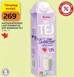 Auchan Auchan laktózmentes tej ajánlat