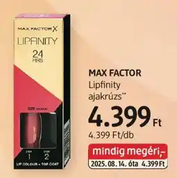 DM Max factor lipfinity ajakrúzs ajánlat