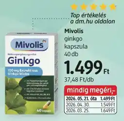 DM Mivolis ginkgo kapszula ajánlat