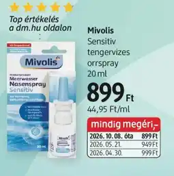DM Mivolis tengervizes orrspray ajánlat