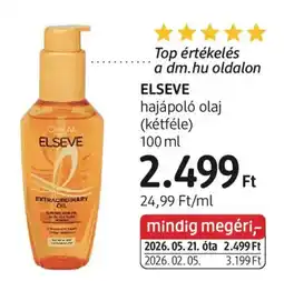 DM Elseve hajápoló olaj ajánlat