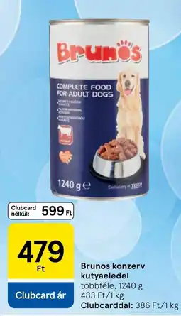 Tesco Brunos konzerv kutyaeledel ajánlat