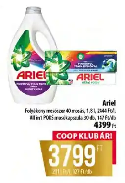 Coop Ariel folyékony mosószer ajánlat