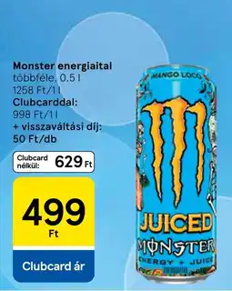 Tesco monster energiaital ajánlat
