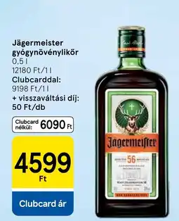 Tesco Jägermeister gyógynövénylikőr ajánlat