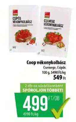 Coop Coop vékonykolbász ajánlat