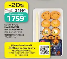 Auchan Sushi 4 You halloween rolls sushi set ajánlat