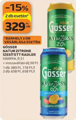 Auchan Gösser natur zitrone ízesített radler ajánlat
