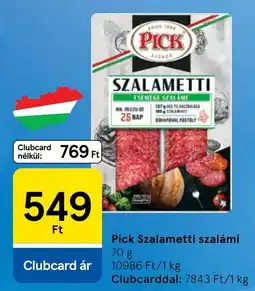 Tesco Pick szalame ajánlat