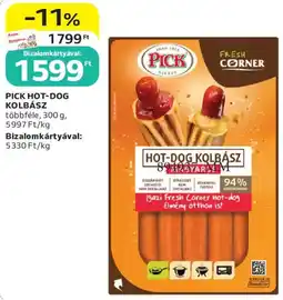 Auchan Pick hot-dog kolbász ajánlat