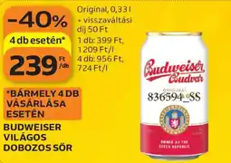 Auchan budweiser világos dobozos sör ajánlat