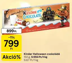Tesco Kinder halloween csokoládé ajánlat
