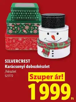 Lidl Silvercrest karácsonyi dobozkészlet ajánlat