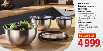 Silvercrest prémium nemesacél tálkészet