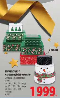 Lidl Silvercrest karácsonyi dobozkészlet ajánlat