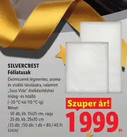 Lidl Silvercrest fóliatasak ajánlat