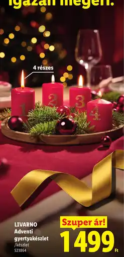 Lidl Livarno adventi gyertyakészlet ajánlat