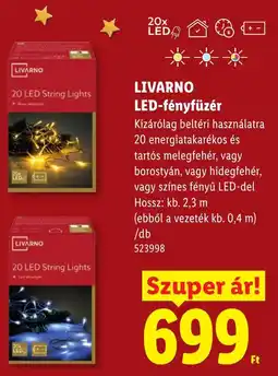 Lidl Livarono led-fényfüzér ajánlat