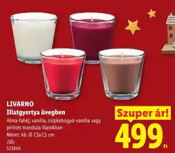 Lidl Livarno illatgyertya üvegben ajánlat
