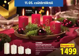 Lidl Livarno adventi gyertyakészlet ajánlat