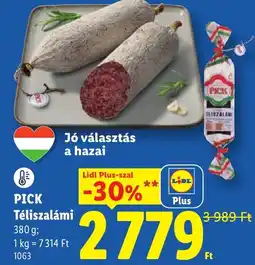 Lidl Pick teliszalami ajánlat