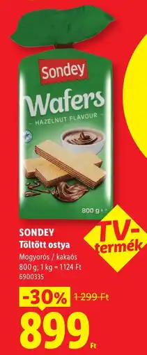 Lidl Sondey töltött ostya ajánlat