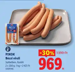 Lidl Pikok bécsi virsli ajánlat