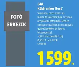 Lidl Gál kékfrankos rosé ajánlat
