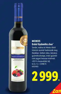 Lidl Mokos erdei gyümölcs bor ajánlat