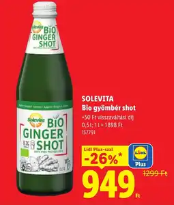 Lidl Solevita bio gyömbér shot ajánlat