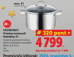 Lidl Silvercrest prémium nemesacél főzőedény ajánlat