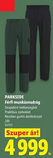 Lidl Parkside férfi munkásnadrág ajánlat