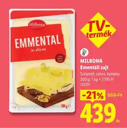 Lidl Milbona emmentáli sajt ajánlat