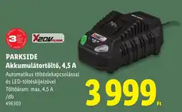 Lidl Parkside akkumulátortöltő ajánlat