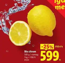 Lidl Bio citrom ajánlat