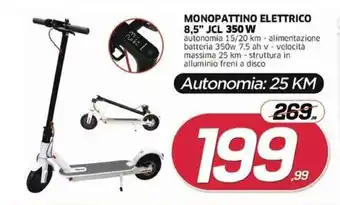 Monopattino Elettrico 8,5" JCL 350 W