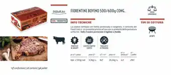Ag Cash Carry Baldi Carni Fiorentine Bovino 500/600g Cong. offerta