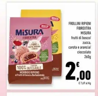 Conad Superstore Frollini ripieni fibrextra misura offerta
